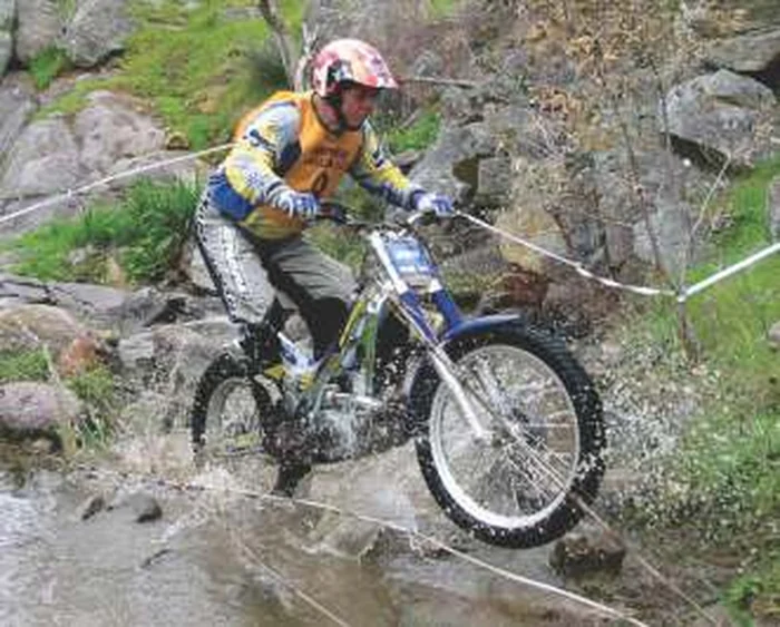 Pathfinders rider in the Immediate Metals creek in 2003