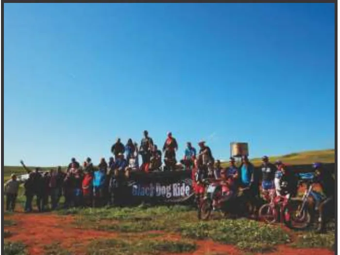 Pathfinders riders and supporters at the 2016 Charity Trial supporting Black Dog Ride